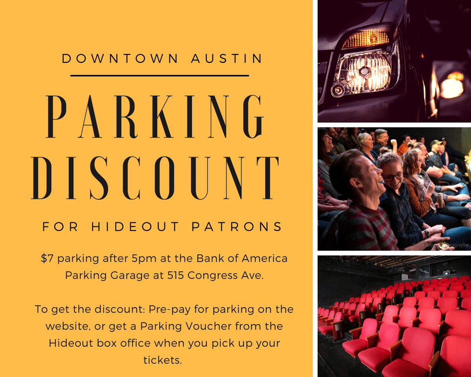 Parking Austin Improv Comedy Shows Classes The Hideout Theatre